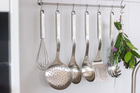 KitchenAid Stainless Steel Strainer - perforated bowl close up