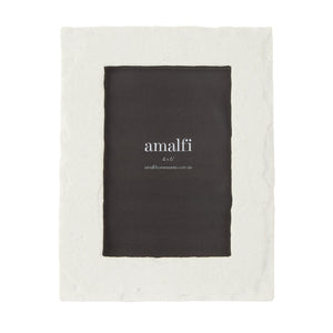 Amalfi Petra Photo Frame White 4x6 inch - tabletop photo frame