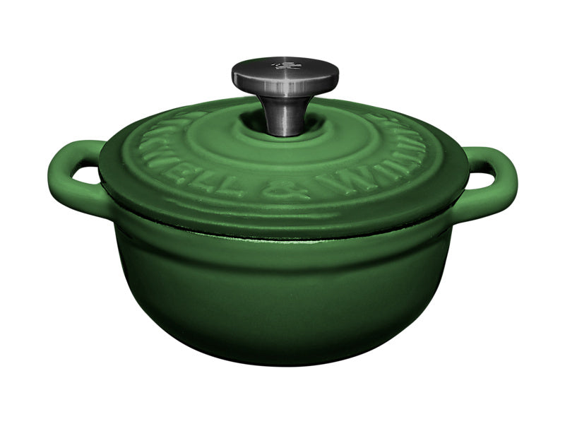 Maxwell & Williams Cast Iron Cocotte English Racing Green 9.5cm/260mL - mini cocotte cookware