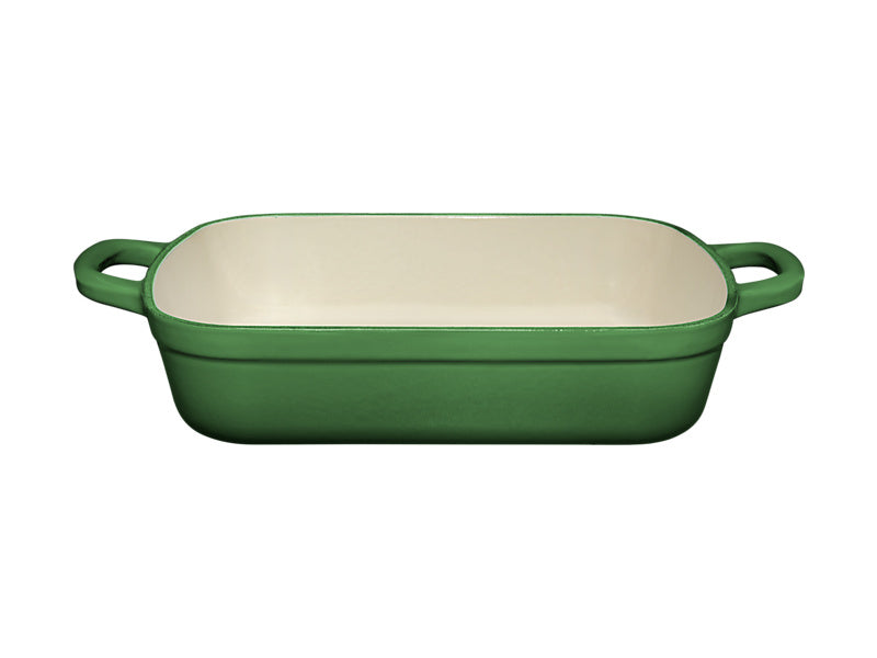 Maxwell & Williams Cast Iron Roaster English Racing Green 28x21cm 3L - ergonomic handle oven to table cookware