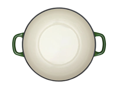 Maxwell & Williams Cast Iron Braiser 27cm English Racing Green - overhead view