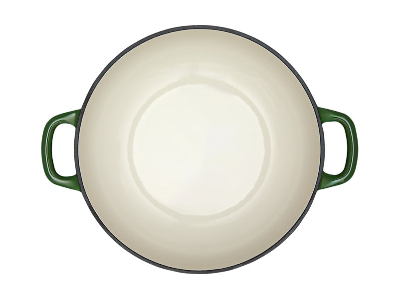 Maxwell & Williams Cast Iron Braiser 27cm English Racing Green - overhead view