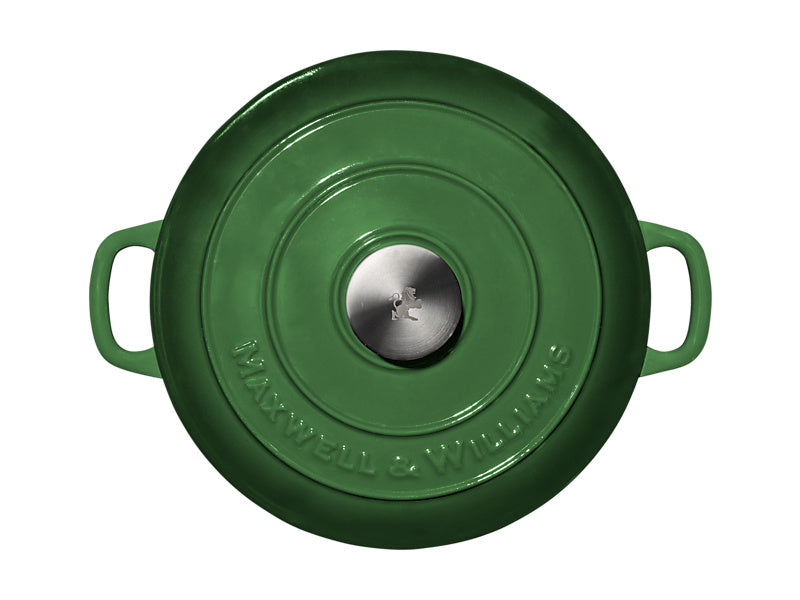 Maxwell & Williams Round Casserole 26cm 4L lid detail - cast iron