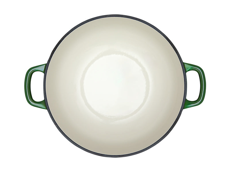 Maxwell & Williams Round Casserole 26cm 4L overhead view - enamel interior