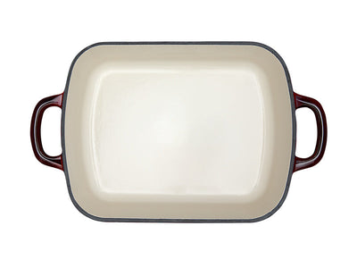 Cast Iron Roaster Merlot - overhead view