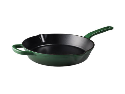 Maxwell & Williams Cast Iron Ergonomic Frypan 26cm angled view