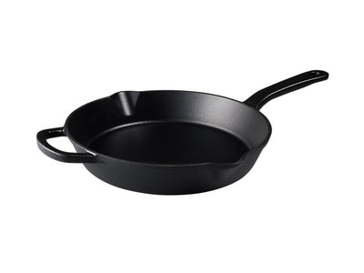 Maxwell & Williams Cast Iron Fry Pan 26cm Black - angled view