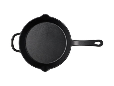 Maxwell & Williams Cast Iron Fry Pan 26cm Black - top down view