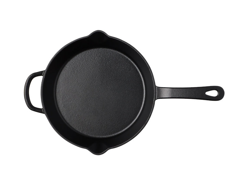 Maxwell & Williams Cast Iron Fry Pan 26cm Black - top down view