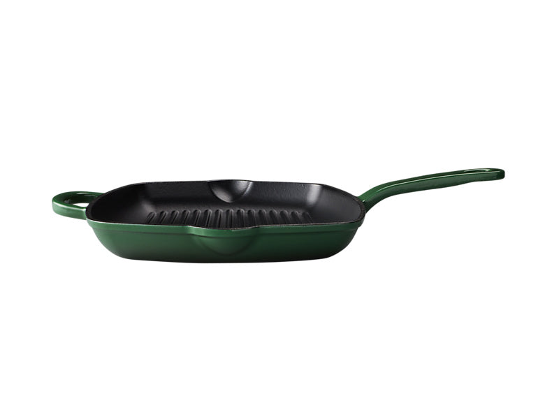 Maxwell & Williams Cast Iron Ergonomic Grill Pan 26cm front view