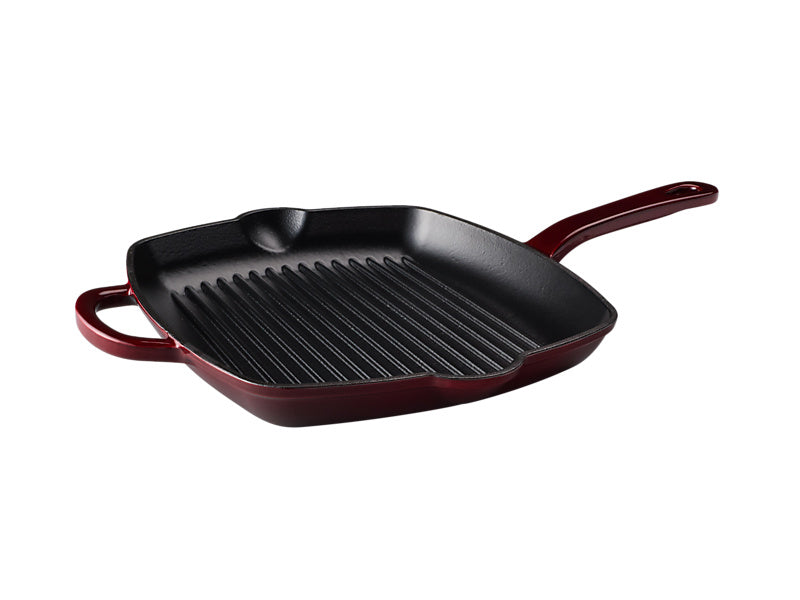 Maxwell & Williams Cast Iron Grill Marled 26cm - angled view