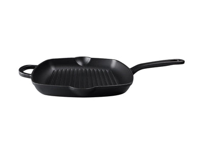 Maxwell & Williams Cast Iron Grill Pan 26cm Black - cast iron grill pan cookware