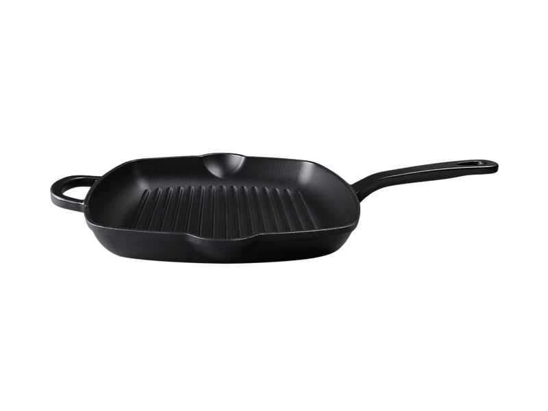 Maxwell & Williams Cast Iron Grill Pan 26cm Black - cast iron grill pan cookware