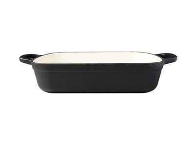 Maxwell & Williams Cast Iron Roaster 28x21cm Black - front view