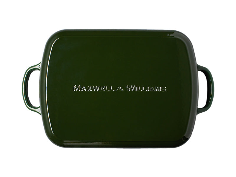 Maxwell & Williams Cast Iron Ergonomic Roaster 34x26cm enamel detail