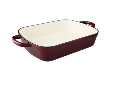 Maxwell & Williams Cast Iron Roaster Marled 34x26cm - angled view