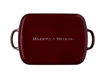 Maxwell & Williams Cast Iron Roaster Marled 34x26cm - enamel interior detail