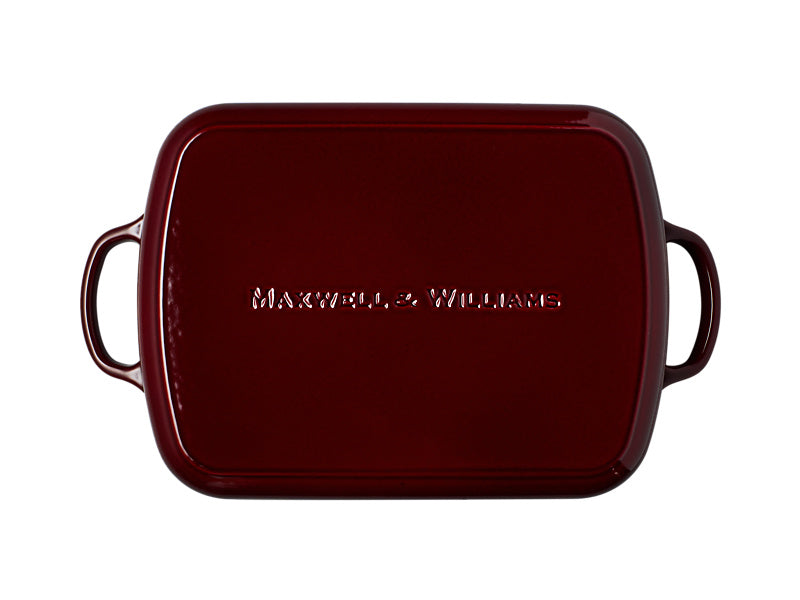 Maxwell & Williams Cast Iron Roaster Marled 34x26cm - enamel interior detail