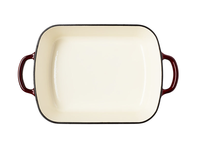 Maxwell & Williams Cast Iron Roaster Marled 34x26cm - top down view