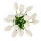 Rogue Tulip Bunch Sphere Vase Arrangement White