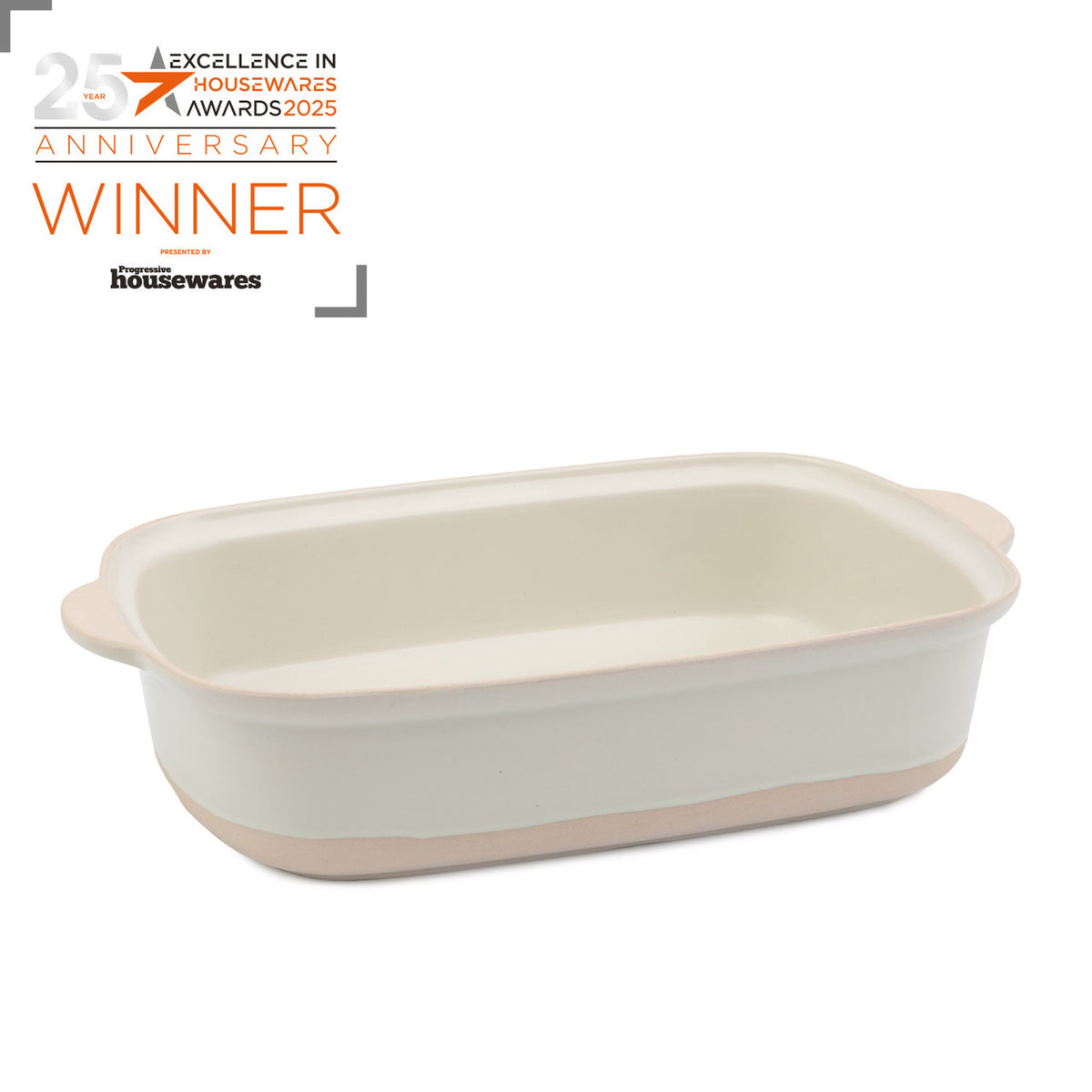 Jamie Oliver Stoneware Roaster 39x25cm - oven-to-table roasting dish with side handles