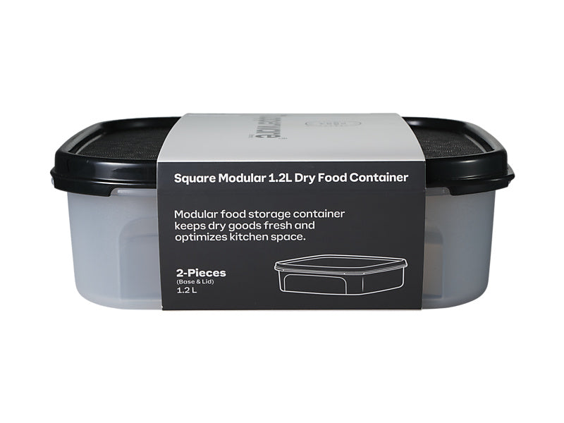 Tupperware Square Dry Food Container 1.2L - airtight modular storage (view 4)