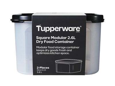 Tupperware Square Dry Food Container 2.6L - airtight modular storage (view 4)