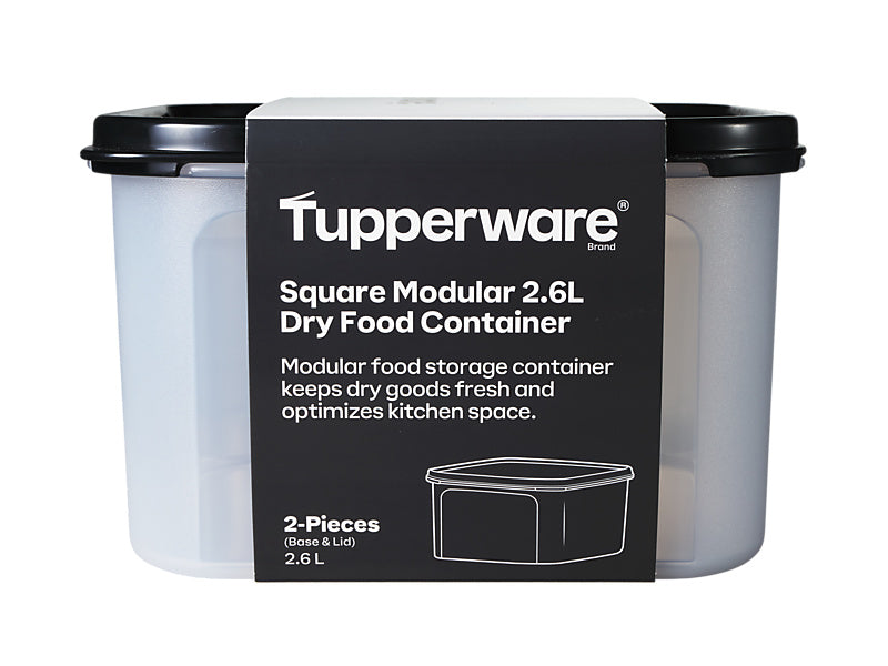 Tupperware Square Dry Food Container 2.6L - airtight modular storage (view 4)