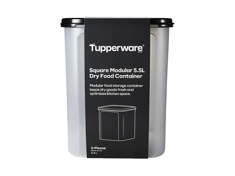 Tupperware Square Dry Food Container 5.5L - airtight modular storage (view 4)