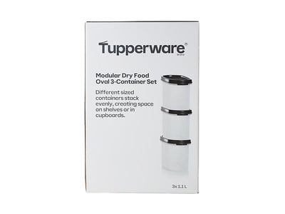 Tupperware Modular Oval Dry Food Container Set 3pc – Gift Box