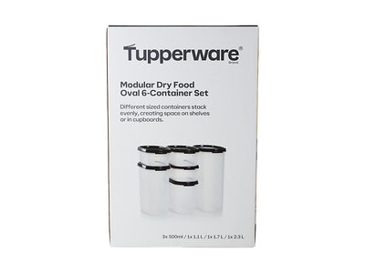 Tupperware Modular Oval Dry Food Container Set 6pc – Gift Box