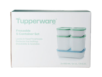 Tupperware Freezable Container Set 5pc – Freezer to Fridge Storage