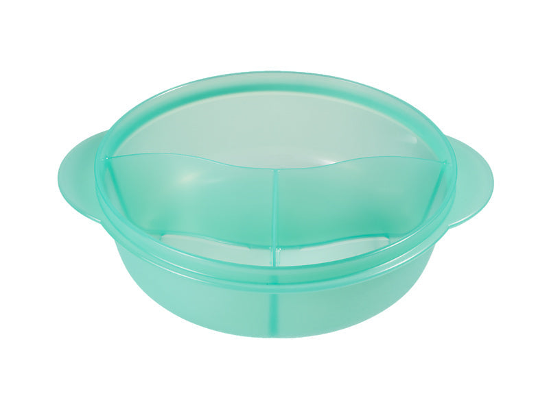 Tupperware Microwave Divided Dish 825ml Green - vented meal prep (view 2)