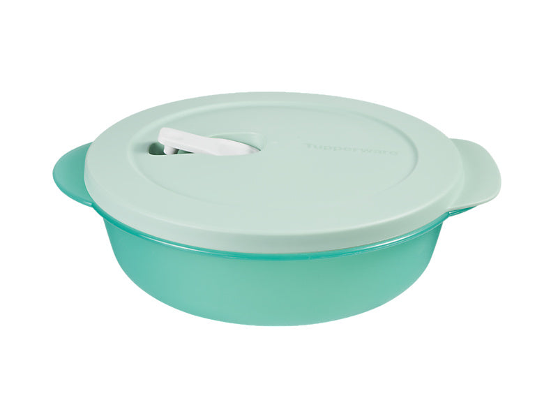 Tupperware Microwave Divided Dish 825ml Green - vented meal prep