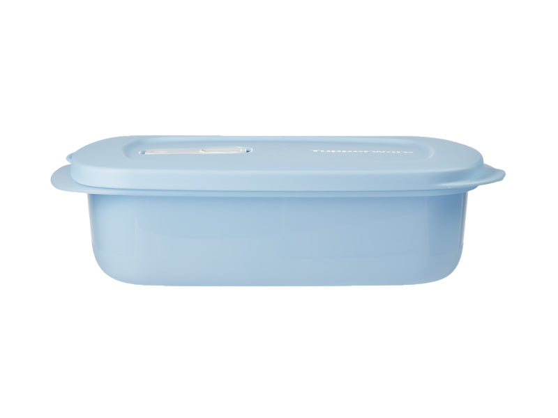 Tupperware Microwave Food Container 1L Blue - vented rectangular