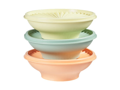 Tupperware Heritage Salad Bowl Set 3pc 400ml – Sealed Bowls