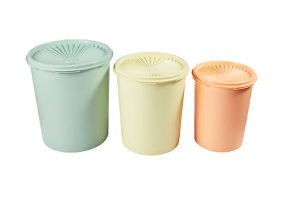 Tupperware Heritage Canister Set 3pc – Airtight Pantry Storage