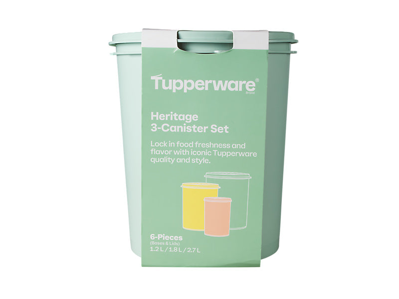 Tupperware Heritage Canister Set 3pc – Airtight Pantry Storage