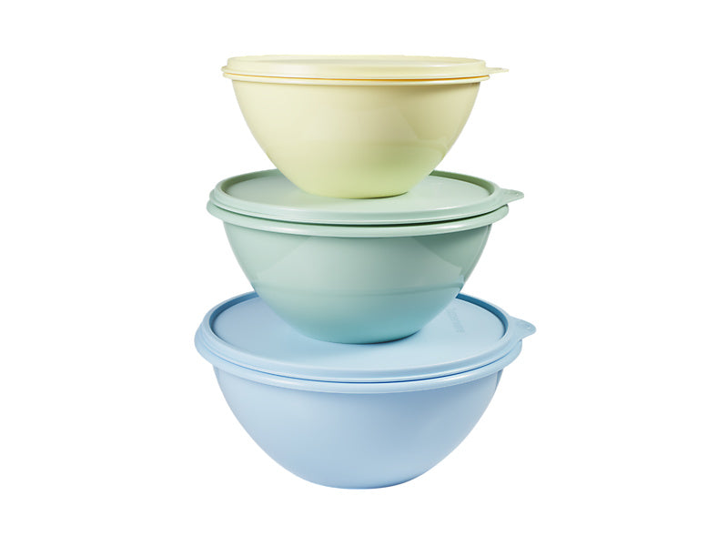 Tupperware Original Bowl Set 3pc – Sealed Mixing Bowls