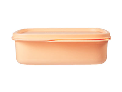 Tupperware Square Lunch Box 550ml Orange - divided snack container