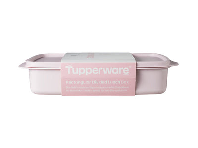 Tupperware Rectangular Lunch Box 1L Pink - 3-compartment leak-resistant (view 4)