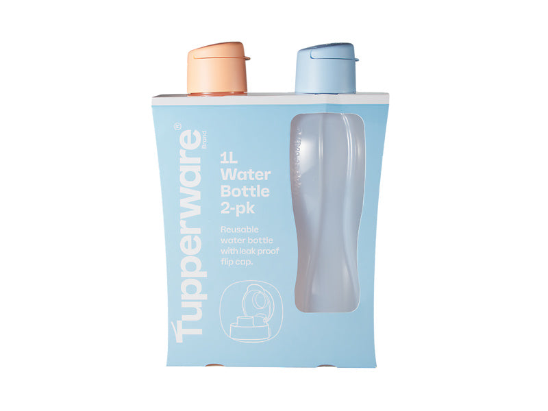 Tupperware Eco Water Bottle Set 2pc 1L – Reusable BPA-Free