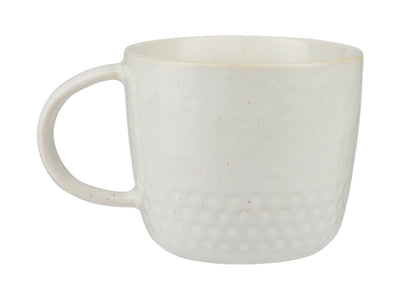 Maxwell & Williams Nordic Mug Dot 400ml White angle view - dotted texture base