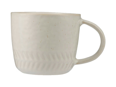 Maxwell & Williams Mug Club Nordic Mug Herringbone White 400ml - stoneware coffee mug