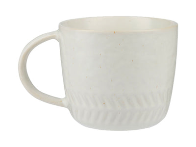 Maxwell & Williams Mug Club Nordic Mug Herringbone White 400ml - angle view handle detail