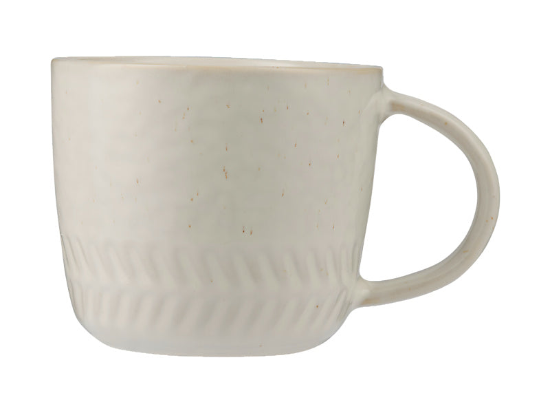 Maxwell & Williams Mug Club Nordic Mug Herringbone White 400ml - stoneware coffee mug