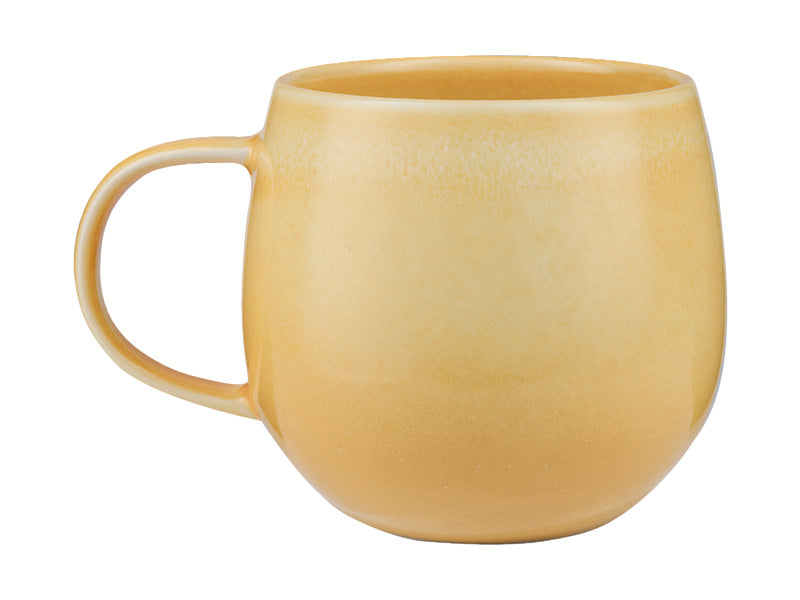 Maxwell & Williams Mug Club Amore Snug Mug Yellow 460ml - angle view showing handle