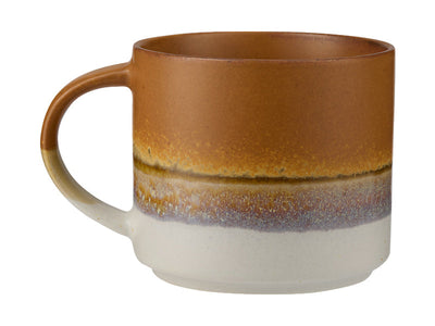 Maxwell & Williams Mug Club Earthy Mug Cinnamon angle view - ombre glaze stoneware mug