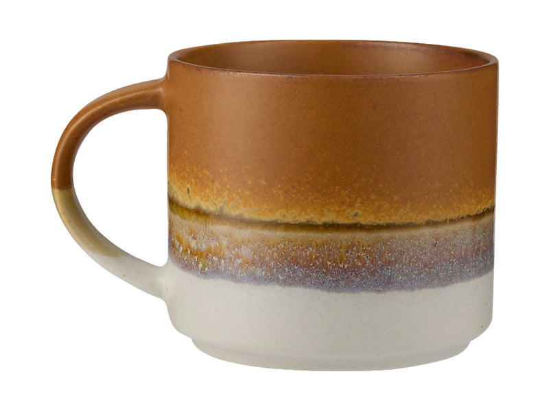 Maxwell & Williams Mug Club Earthy Mug Cinnamon angle view - ombre glaze stoneware mug
