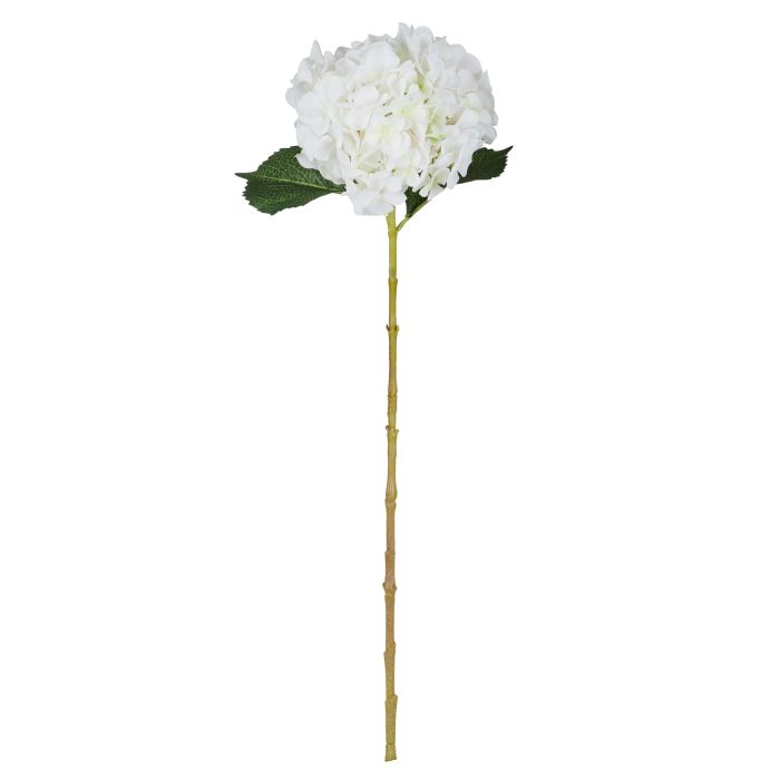 SKU 10.1003.01 Hydrangea Stem White 20x20x65cm faux flower stem white bloom
